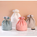 Drawstring cosmetische accessoires organisator PU make -up zakje